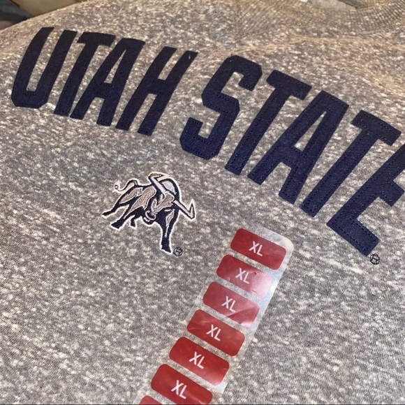:::NWT:::champion utah state College grey sweatshirt men. - Picture 10 of 12